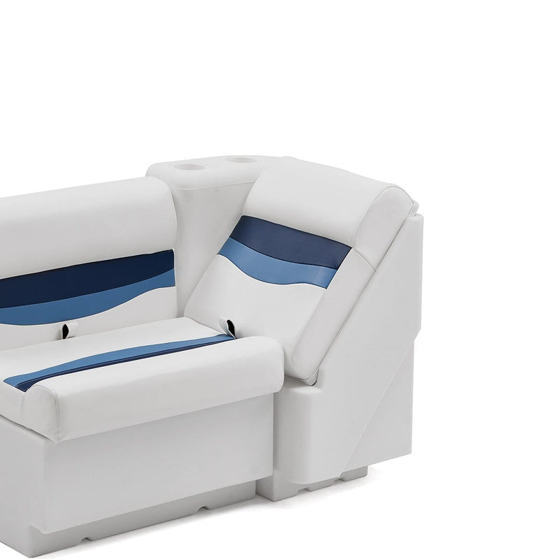 DeckMate Classic Left Lean Back Pontoon Seat attached
