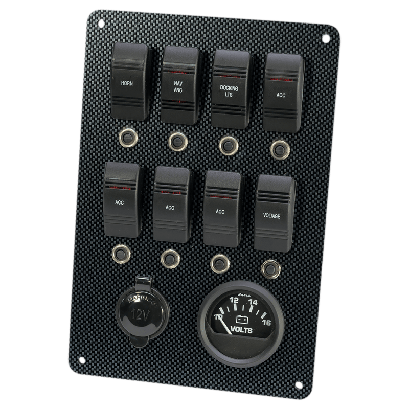 DeckMate Large Electric Switch Panel Carbon Fiber
