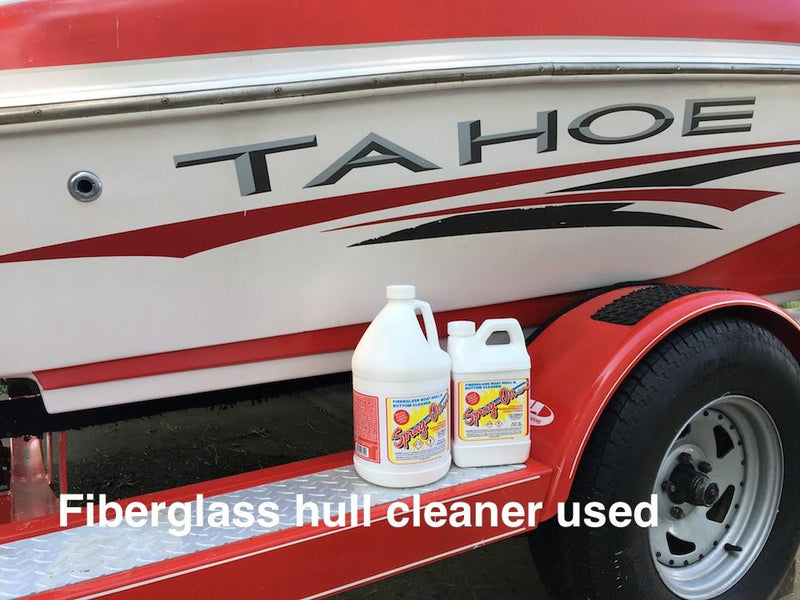 Toon-Brite Spray-On Fiberglass Cleaner after