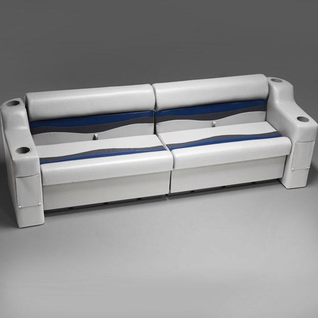 Gray, Blue & Charcoal Pontoon Boat Furniture