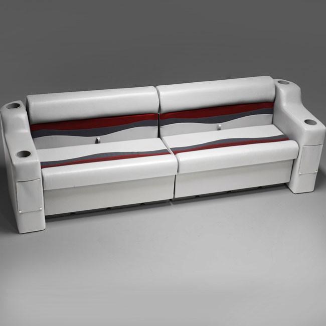 Gray, Red & Charcoal Pontoon Boat Furniture