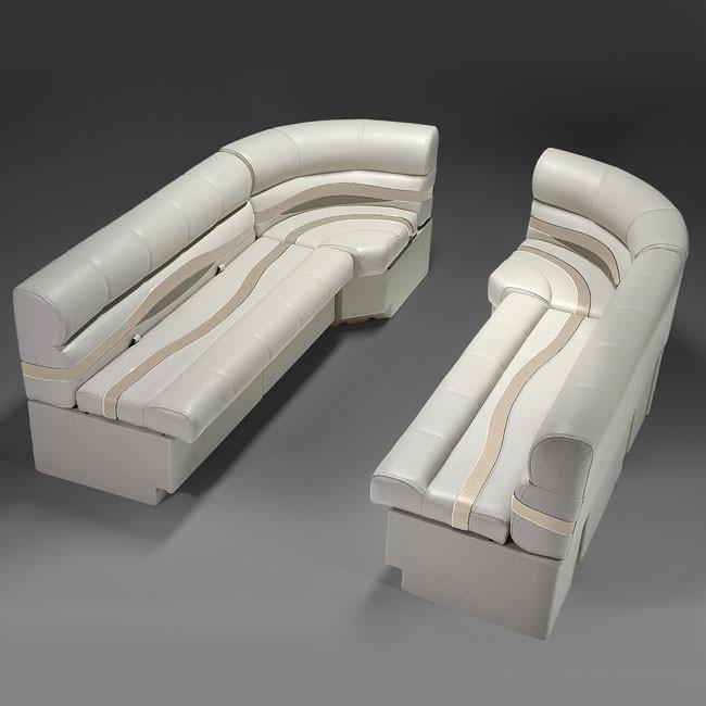 Ivory, Tan & Beige Pontoon Boat Seats