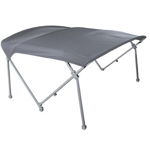 Gray heavy duty pontoon bimini top