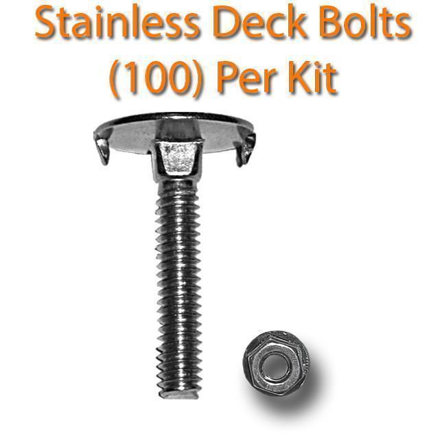 DeckMate Luxury 28oz Pontoon Boat Carpet Kit stainless deck bolts